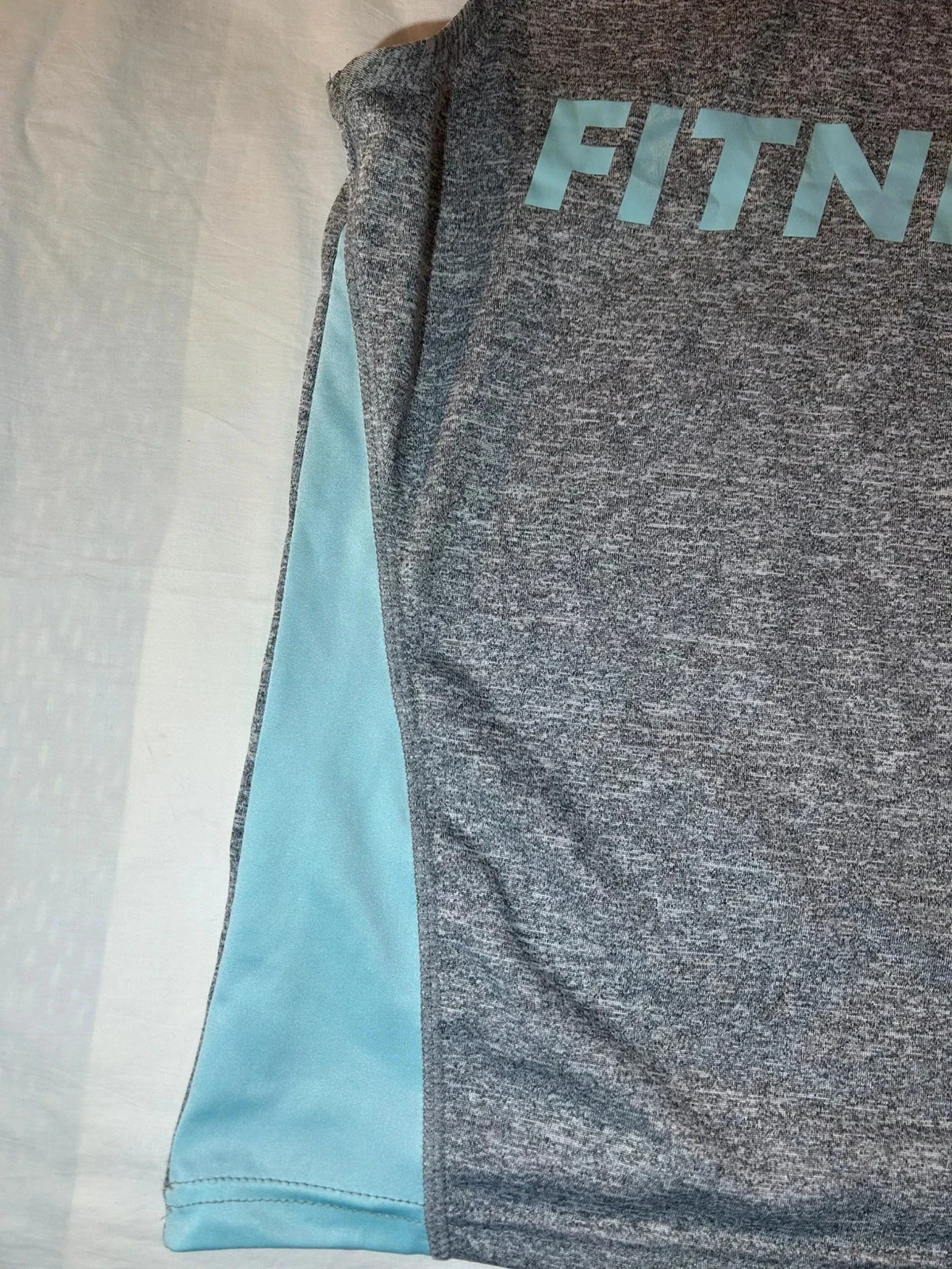 Vintage light blue grey sports top tank top fitness – photo 4
